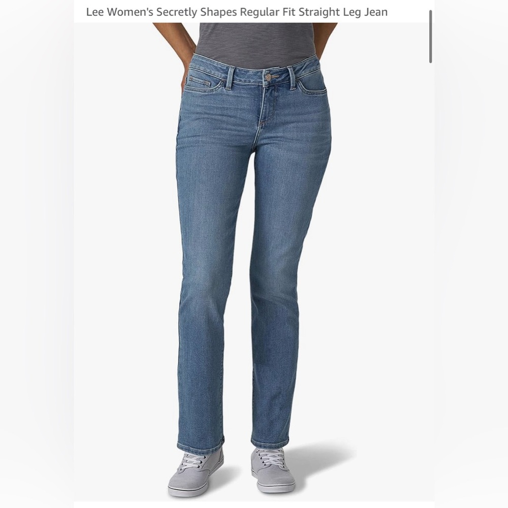 Lee jeans, medium wash, size 8 tall